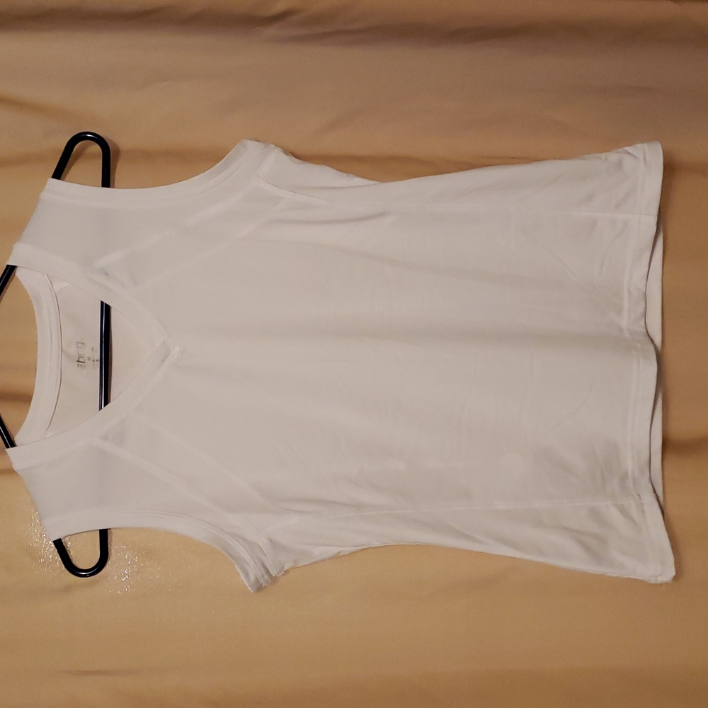 Make offer! White bcg v-neck workout tank top.  Size M.